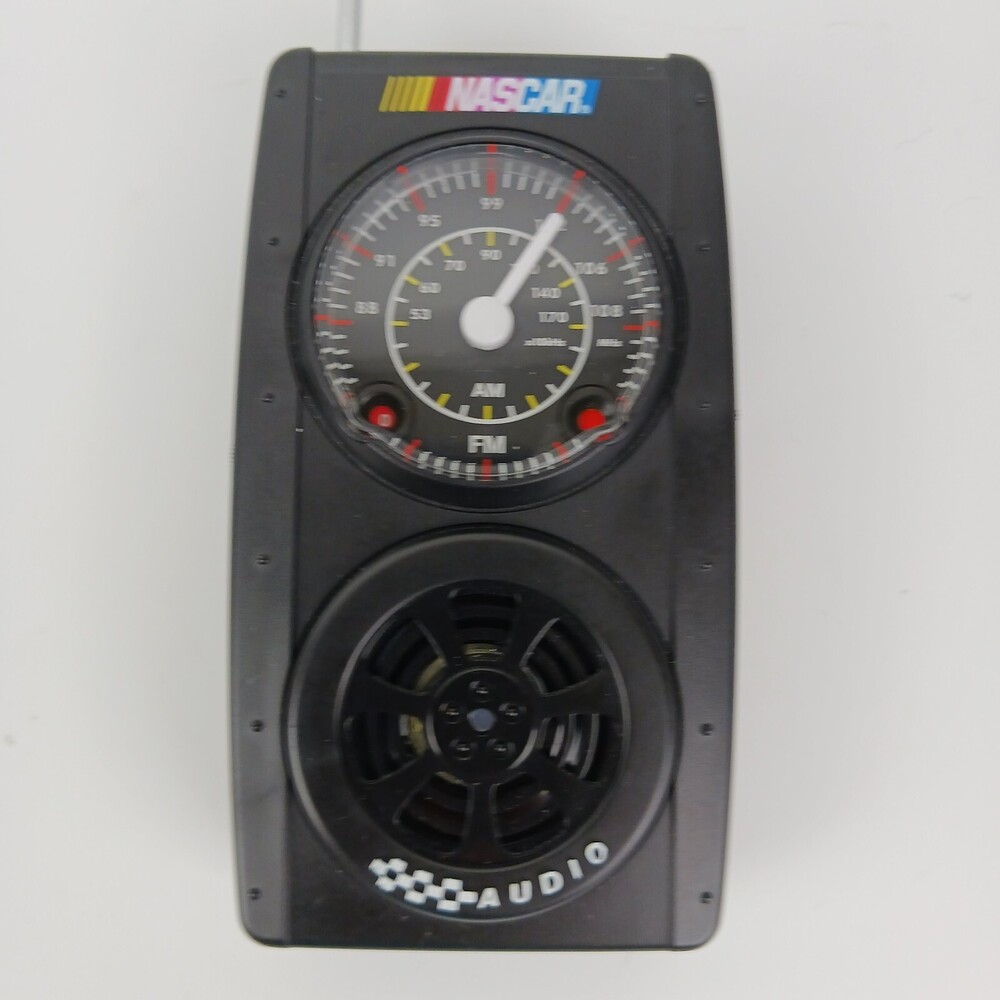 Nascar Black Speedometer Battery Operated AM/FM Pocket Radio Model NC188